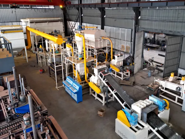 Recycling equipment in the manufacturing facility
