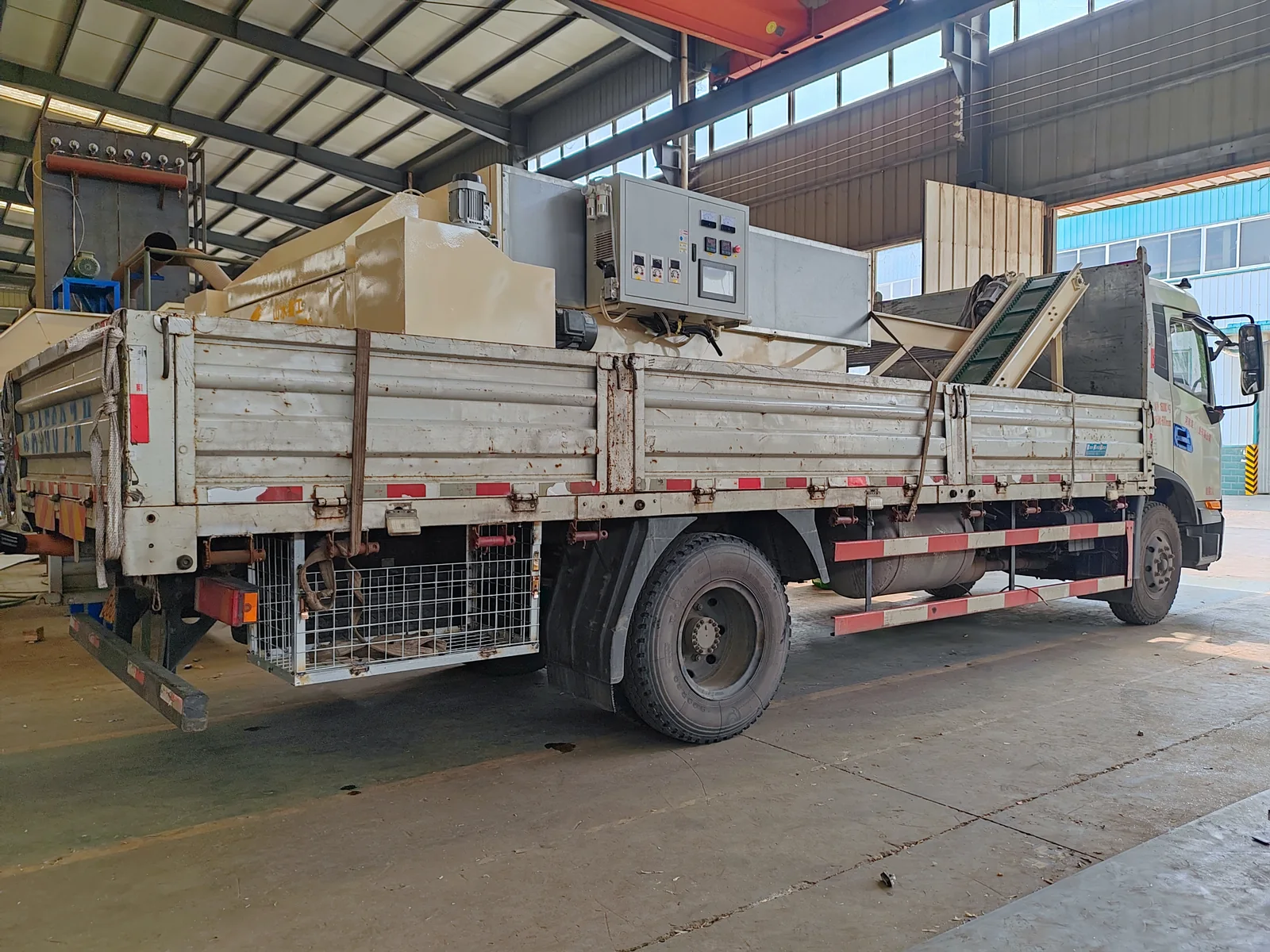 Solar PV Panel Glass Removal Machine at a Customer Site in Guizhou