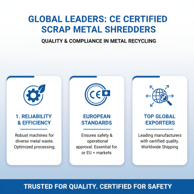 Top 5 CE Certification Custom Scrap Metal Shredders Exporters to Consider?