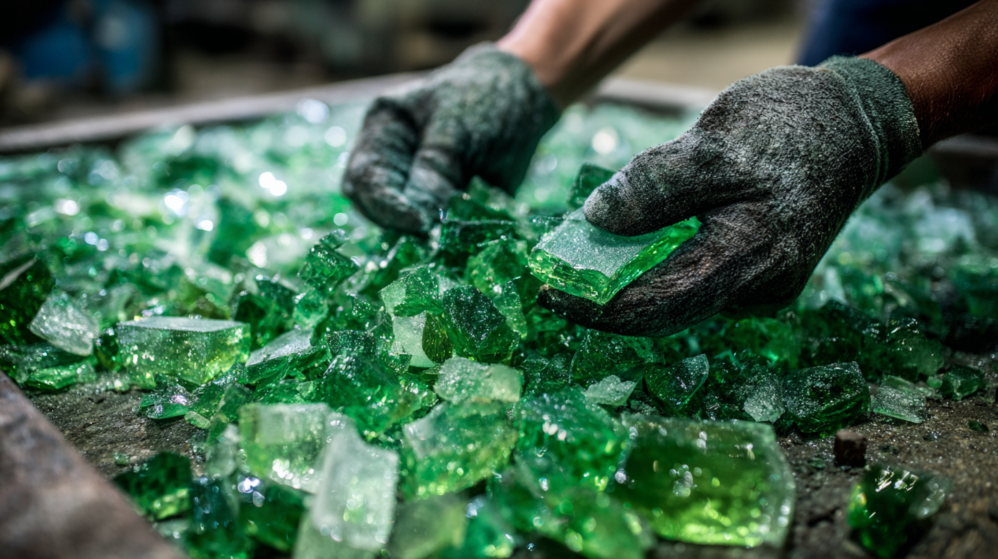 Wie wird zerbrochenes Glas in Recyclingprodukte umgewandelt?